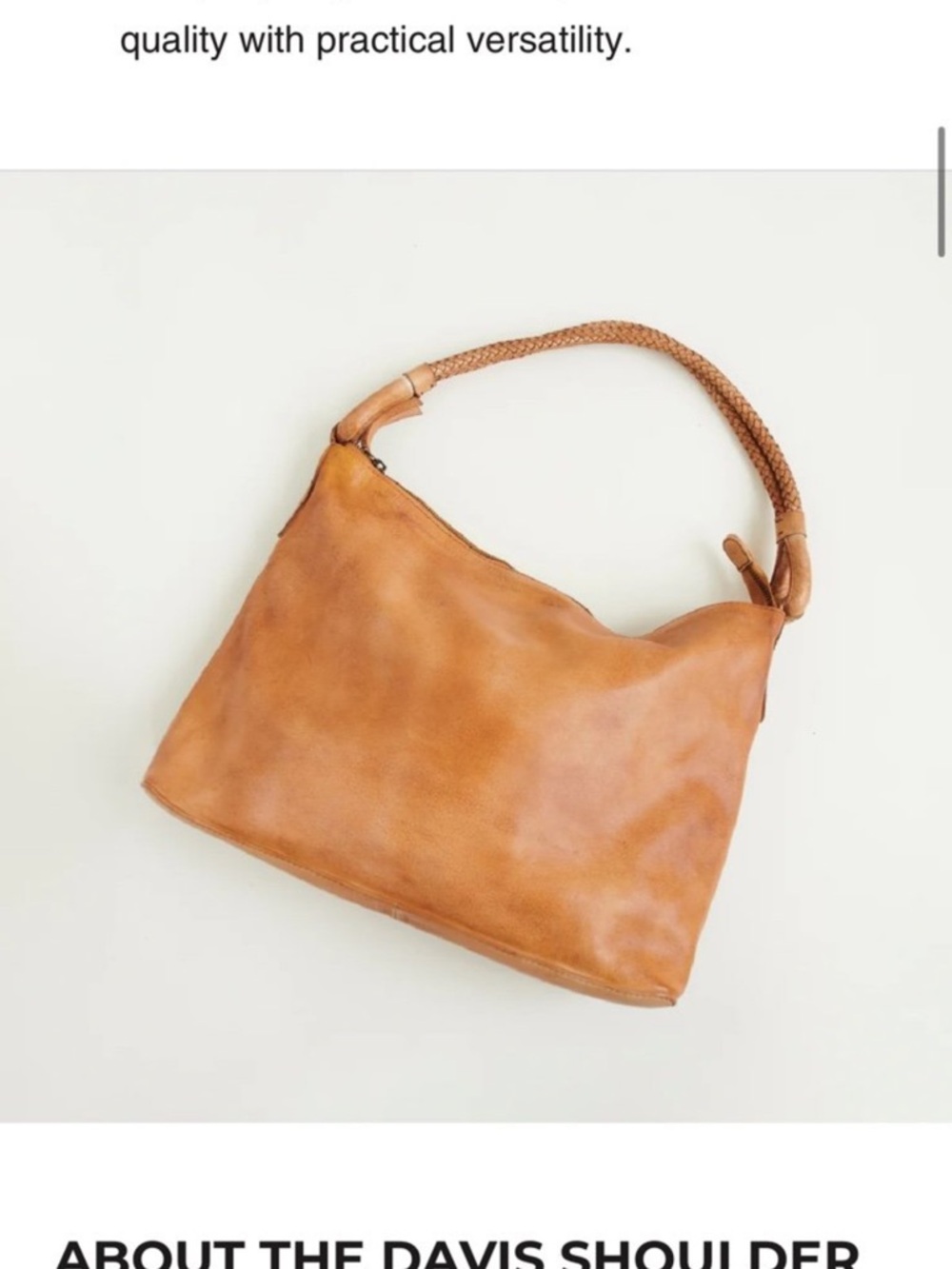 latico Tan Braided-Handle Leather Hobo Bag - Picture 5 of 5